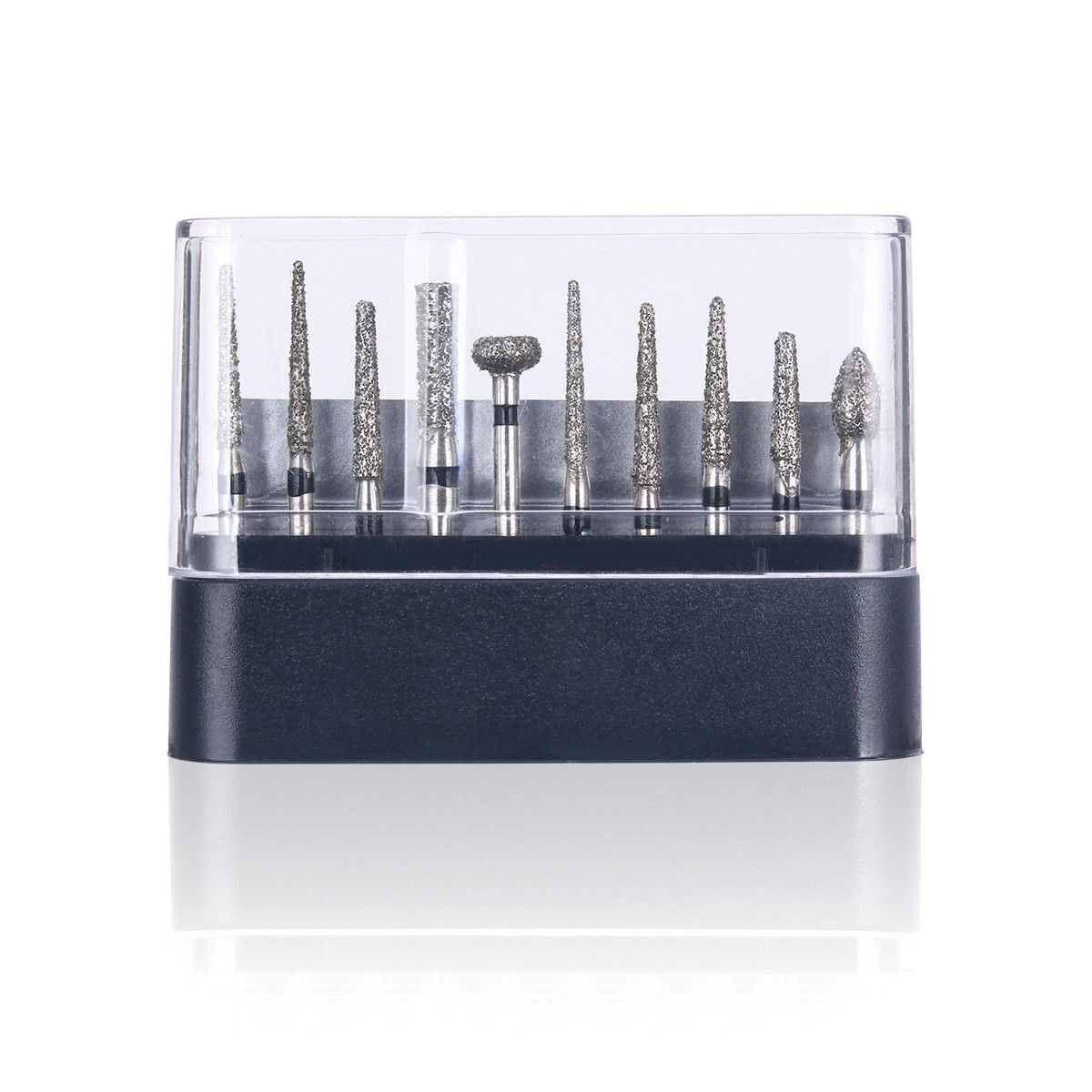 10 Pcs/Box Dental Diamond Burs Kit Composite Polishing Fit High Speed Handpiece