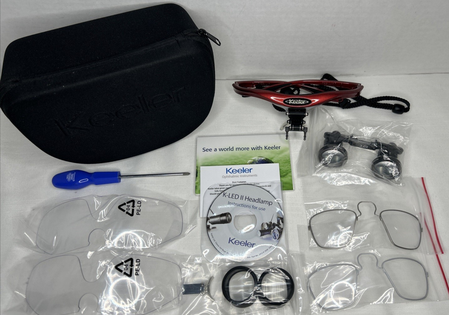 Genuine Keeler Galilean 3.0x 50cm/20″ Loupes Dental Medical Glasses Sport Frame