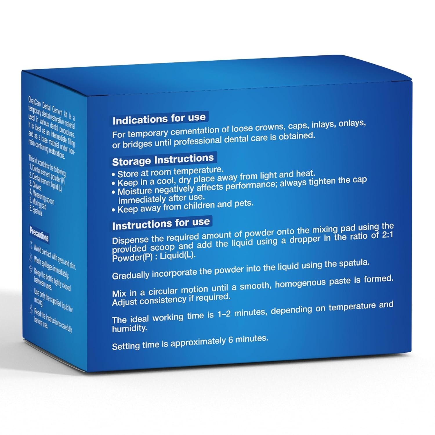 Zinc Oxide Eugenol Dental Cement Kit – Instant Repair for Crowns & Bridges