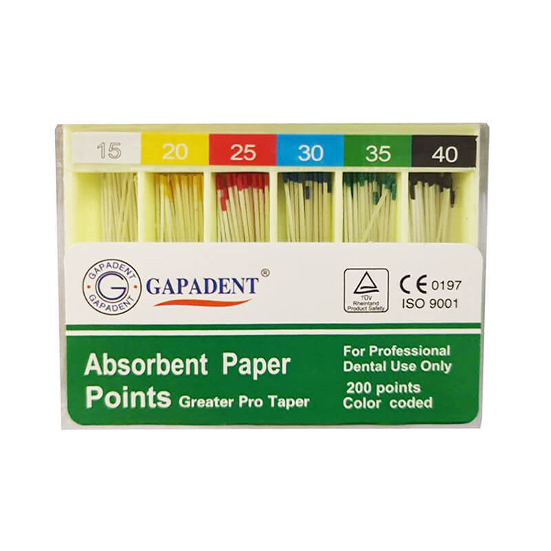 200pcs/pack 20Pack Dental Endo Root Absorbent Paper Points PP 0.02 15-40#