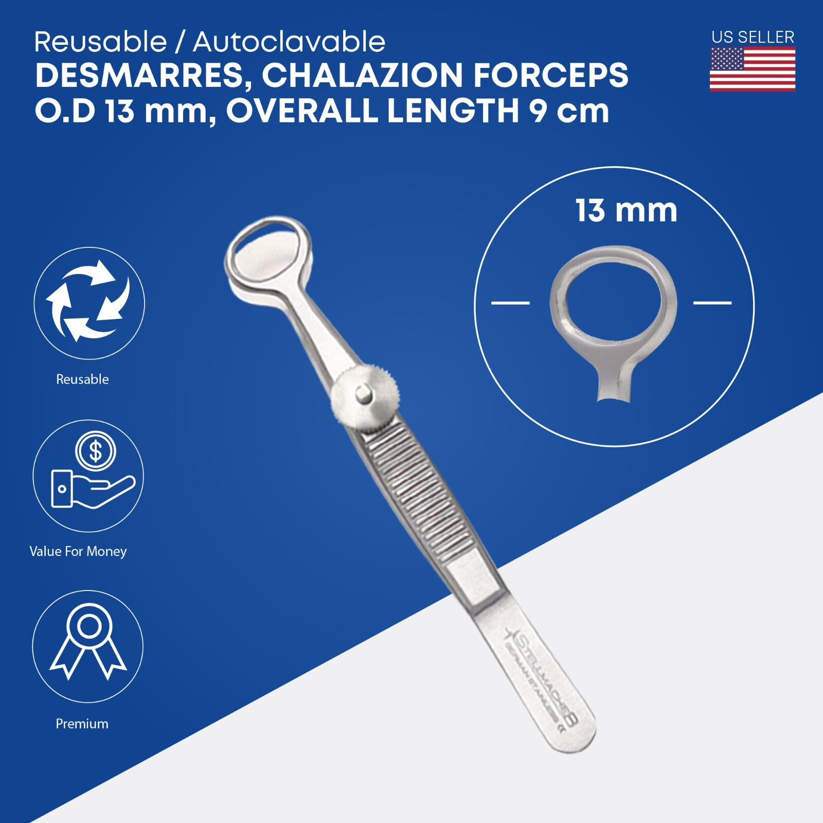 8 Pcs Chalazion Ophthalmic Cataract Set Surgical Instruments Sterilization Tray