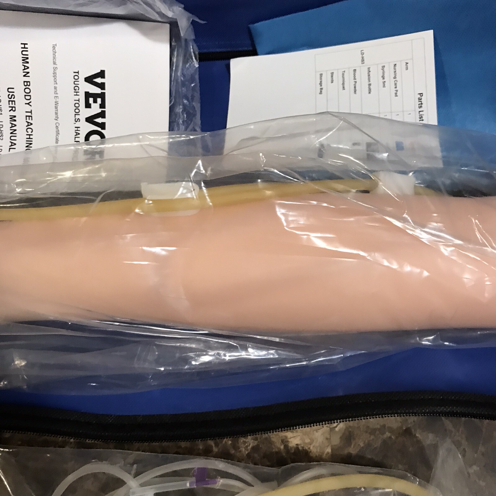 VEVOR Intravenous Practice Arm Kit Phlebotomy Arm PVC Skin for Venipuncture