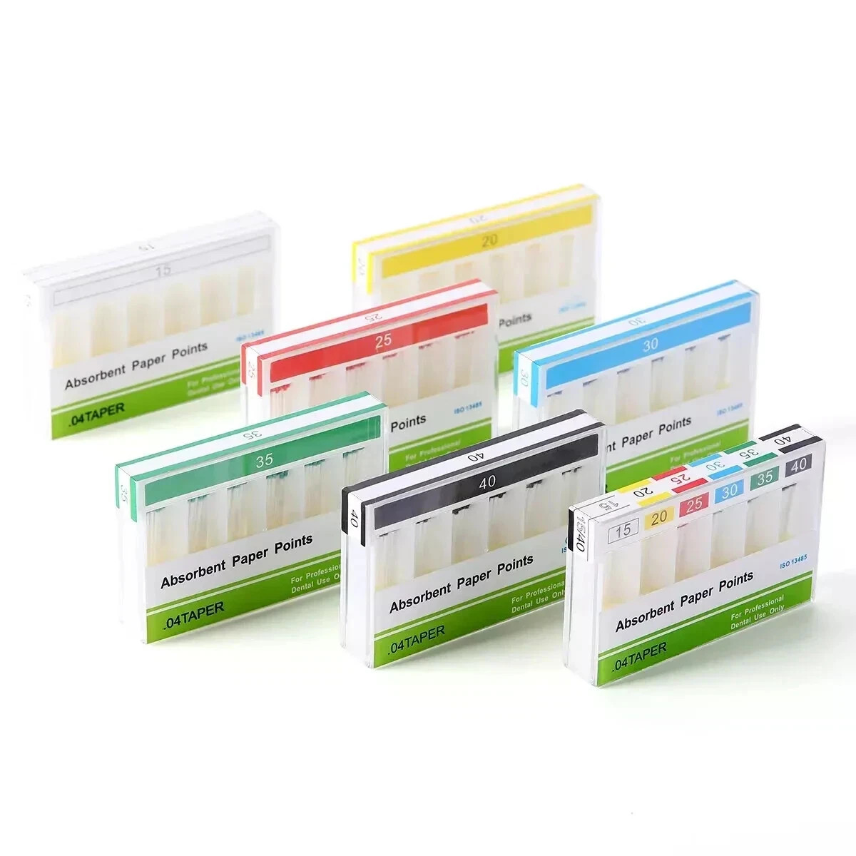 Dental Root Endodontic Absorbent Paper Points Taper 0.04/ 0.02 /0.06 15#-40#