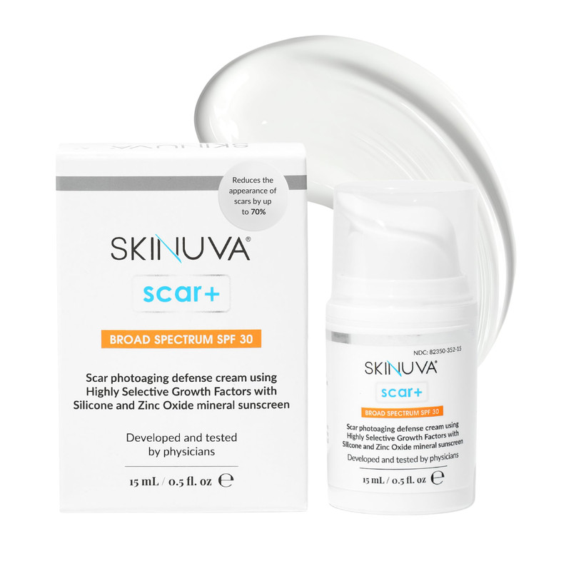 Skinuva Scar Cream Spf 30 For Face Body – Old Scar Treatment For Surgery Burns
