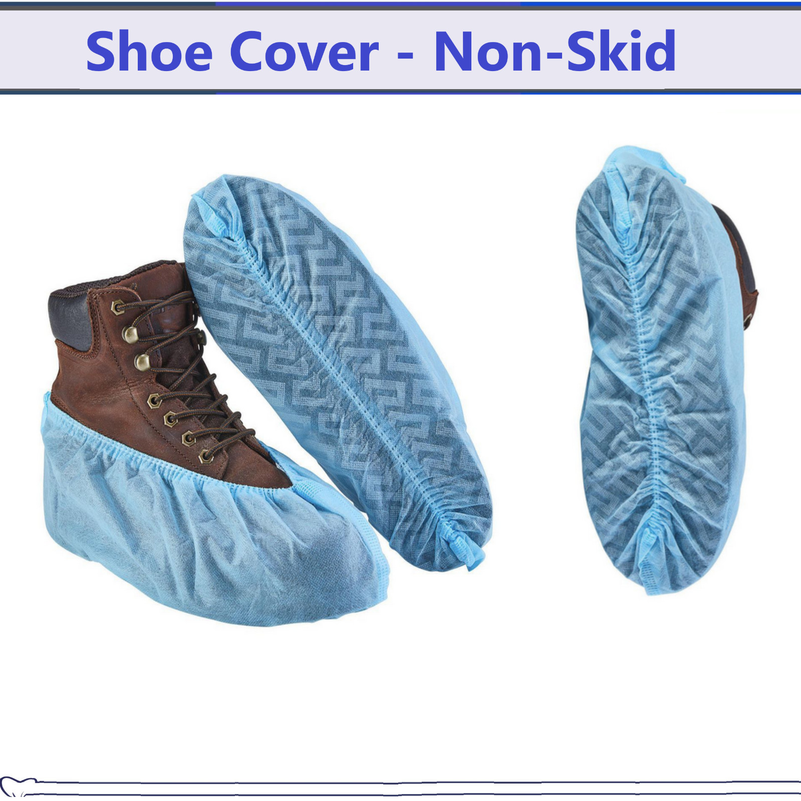 Non-Woven Shoe Covers Disposable Non Slip Durable Leak Proof Dustproof Size 13+