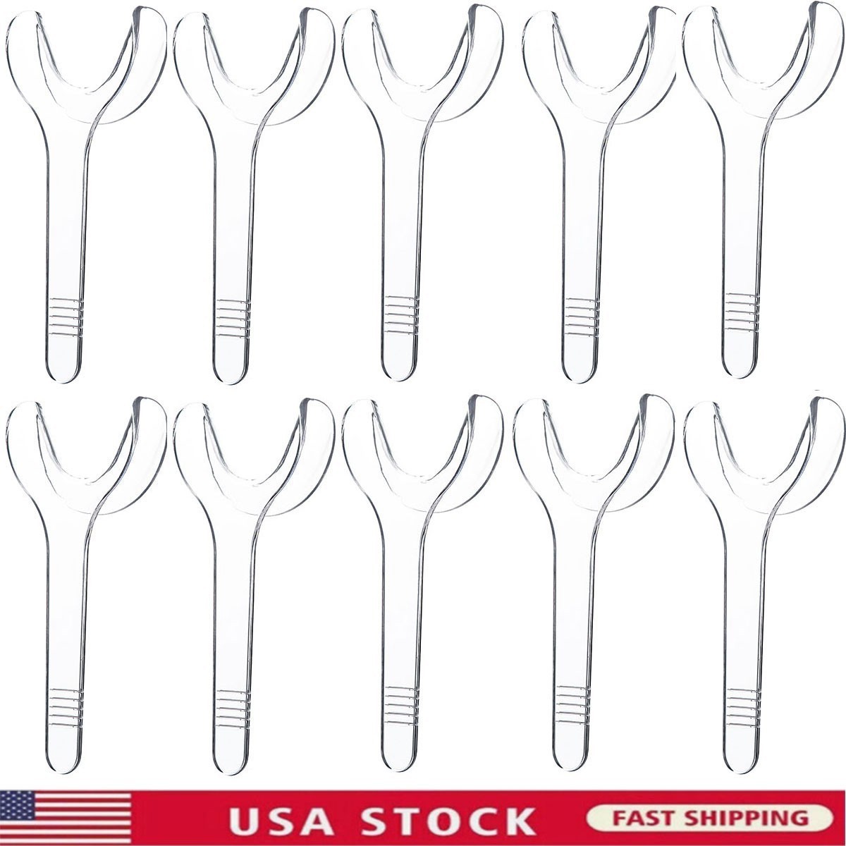 10Pcs Dental Transparent Mouth Opener Lip Cheek Retractor Mouth Spreader