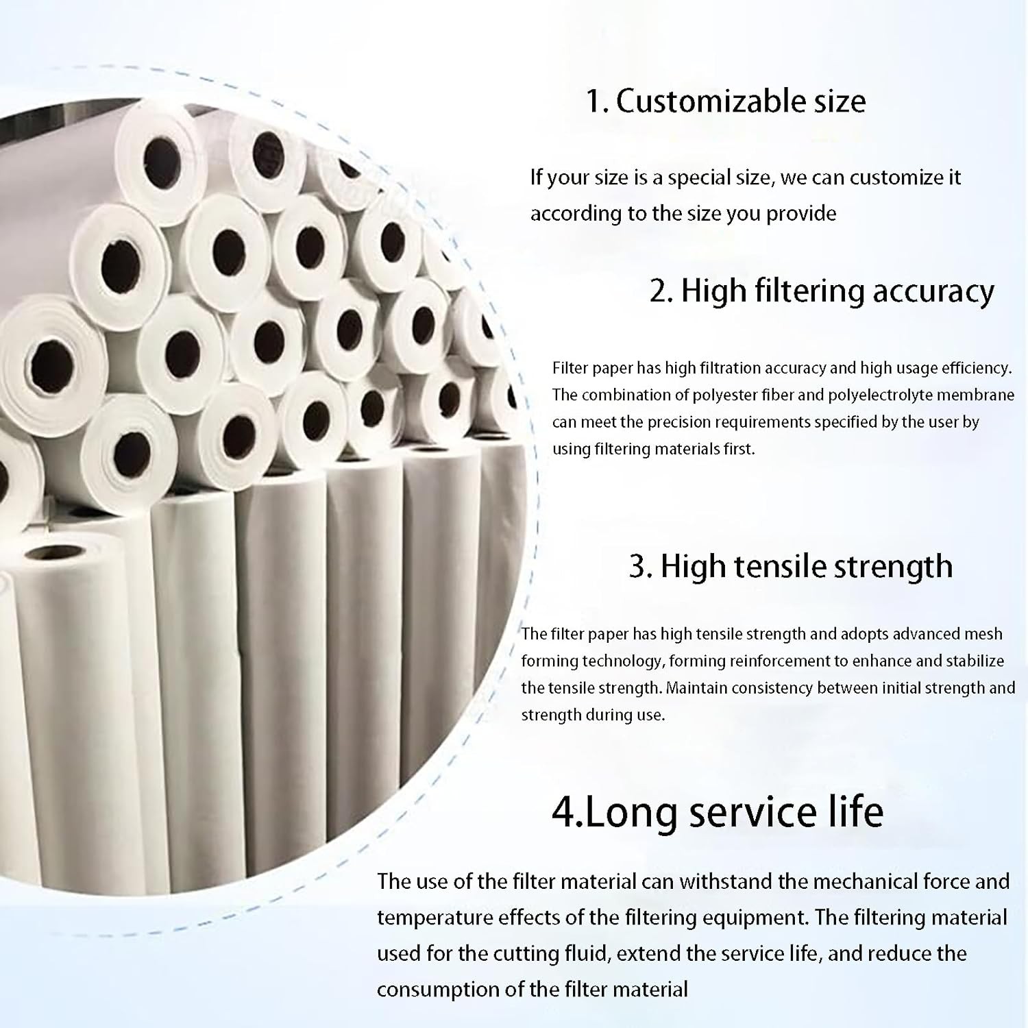 Cutting Fluid Filter Paper Coolant Emulsion Mixed Fabric Industrial Filtration