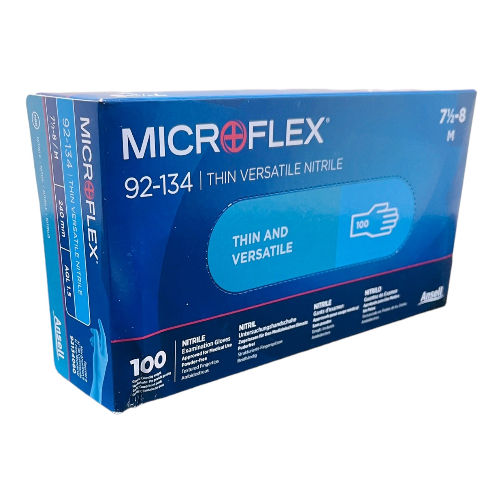 MICROFLEX 92-134 | Thin Versatile Nitrile EXAM GLOVES M (Box of 100)