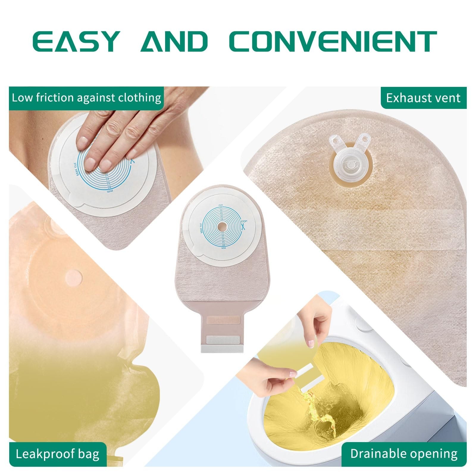 Colostomy Bags Vent 20 Pack Individually Packaged ostomy Bag Vent, ostomy Sup…