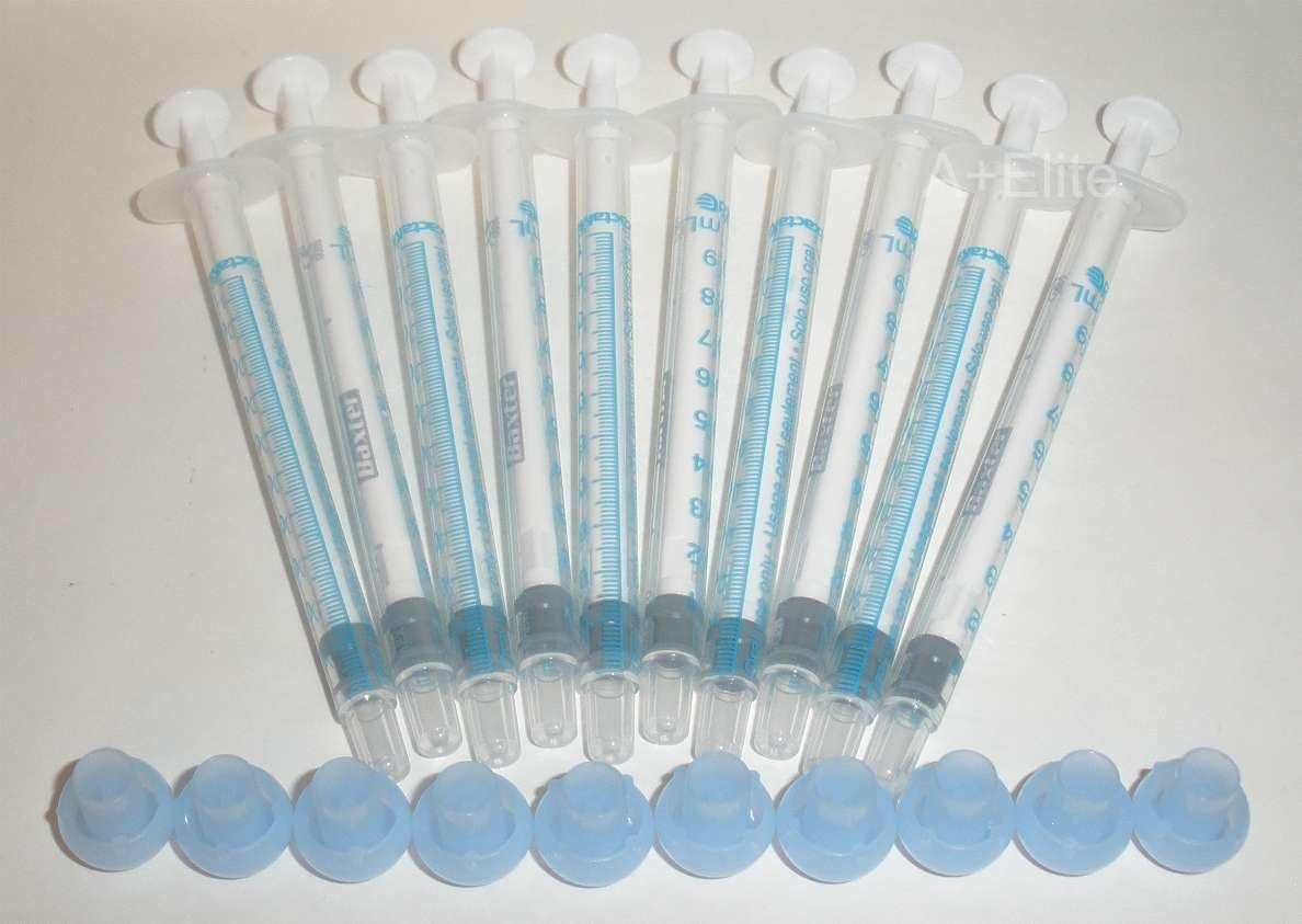Exactamed Oral Liquid Medication Syringe 1Cc/1Ml 10/PK Clear Medicine Dose Di…
