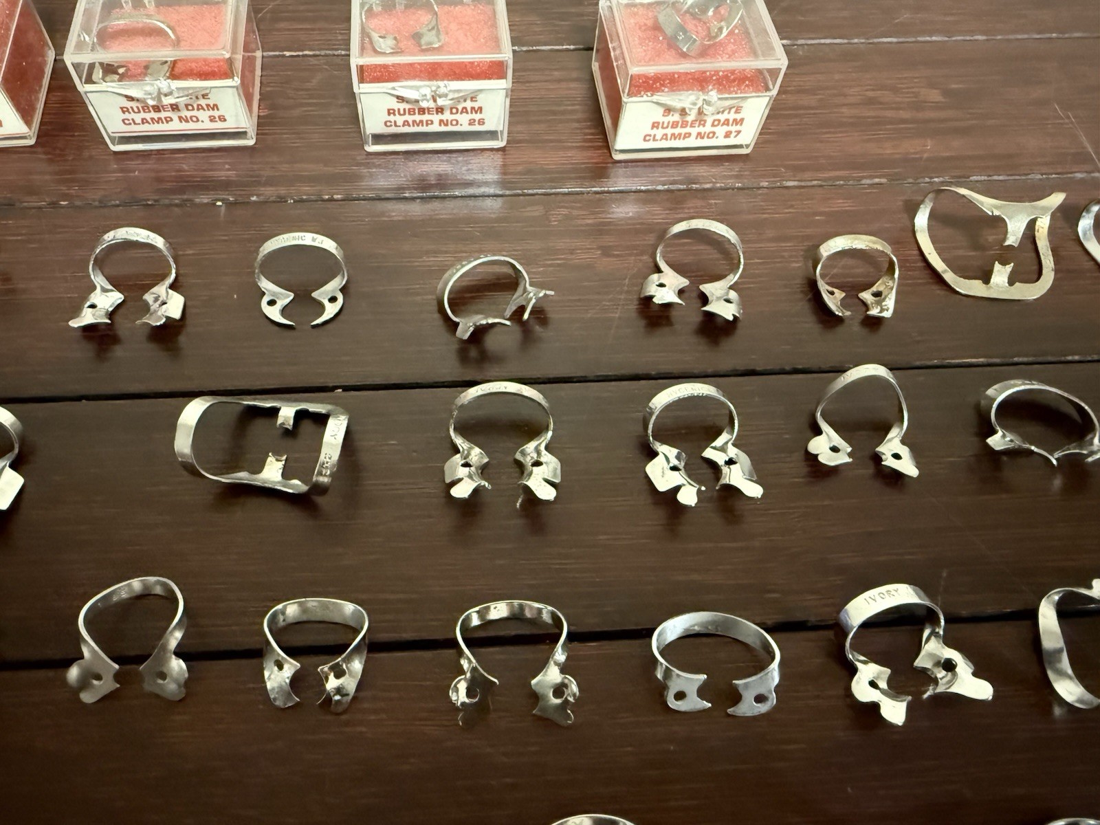 Rubber Dam Clamps Lot of Dental Isolation SS White