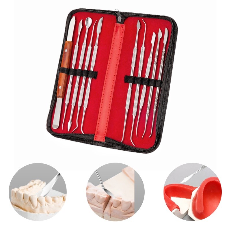 Dental Tool Set Spatulas Plaster Knife Practical Versatile Teeth Wax Carving Too