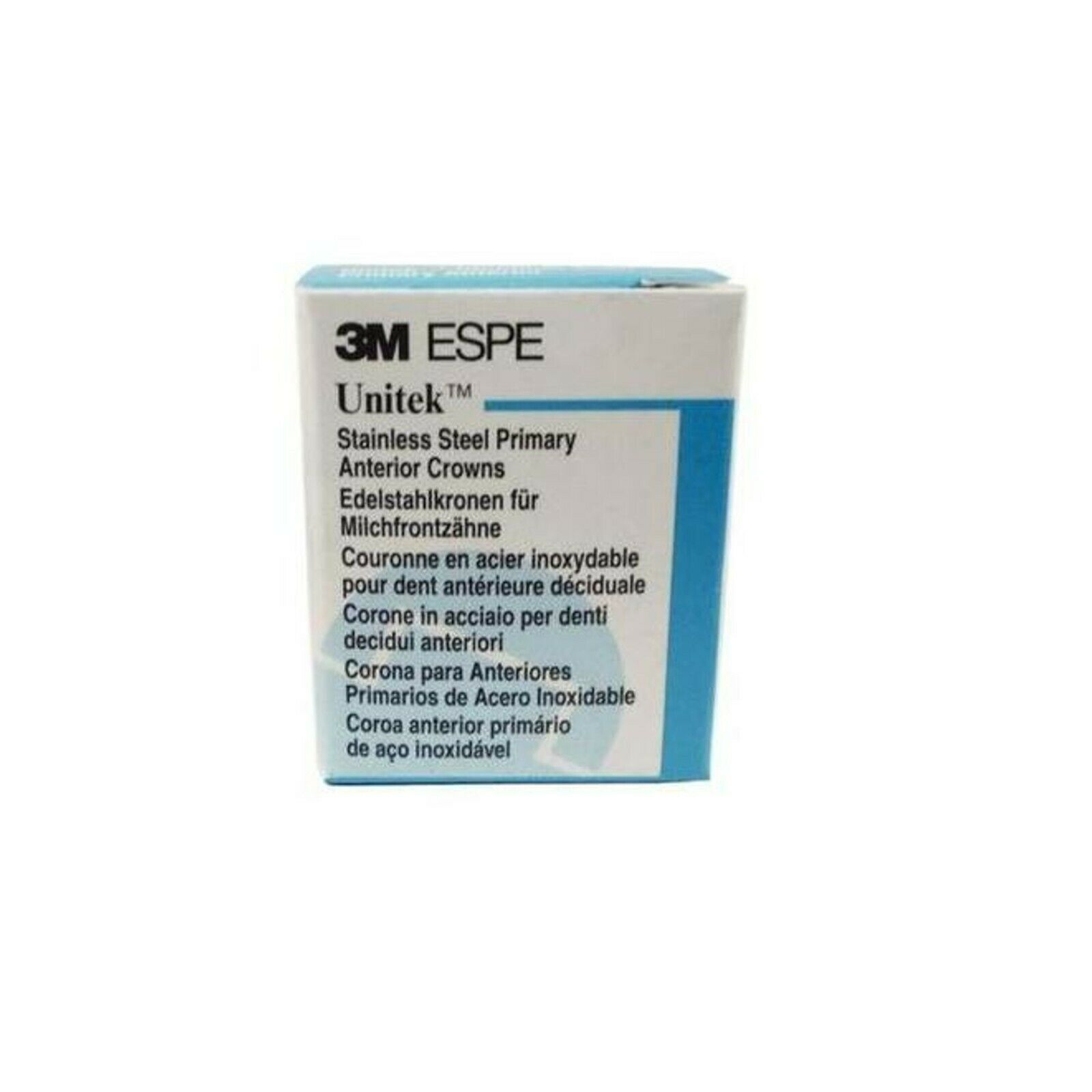 5 UNITEK STAINLESS STEEL ANTERIOR Primary 3M ESPE DENTAL CROWN All Sizes