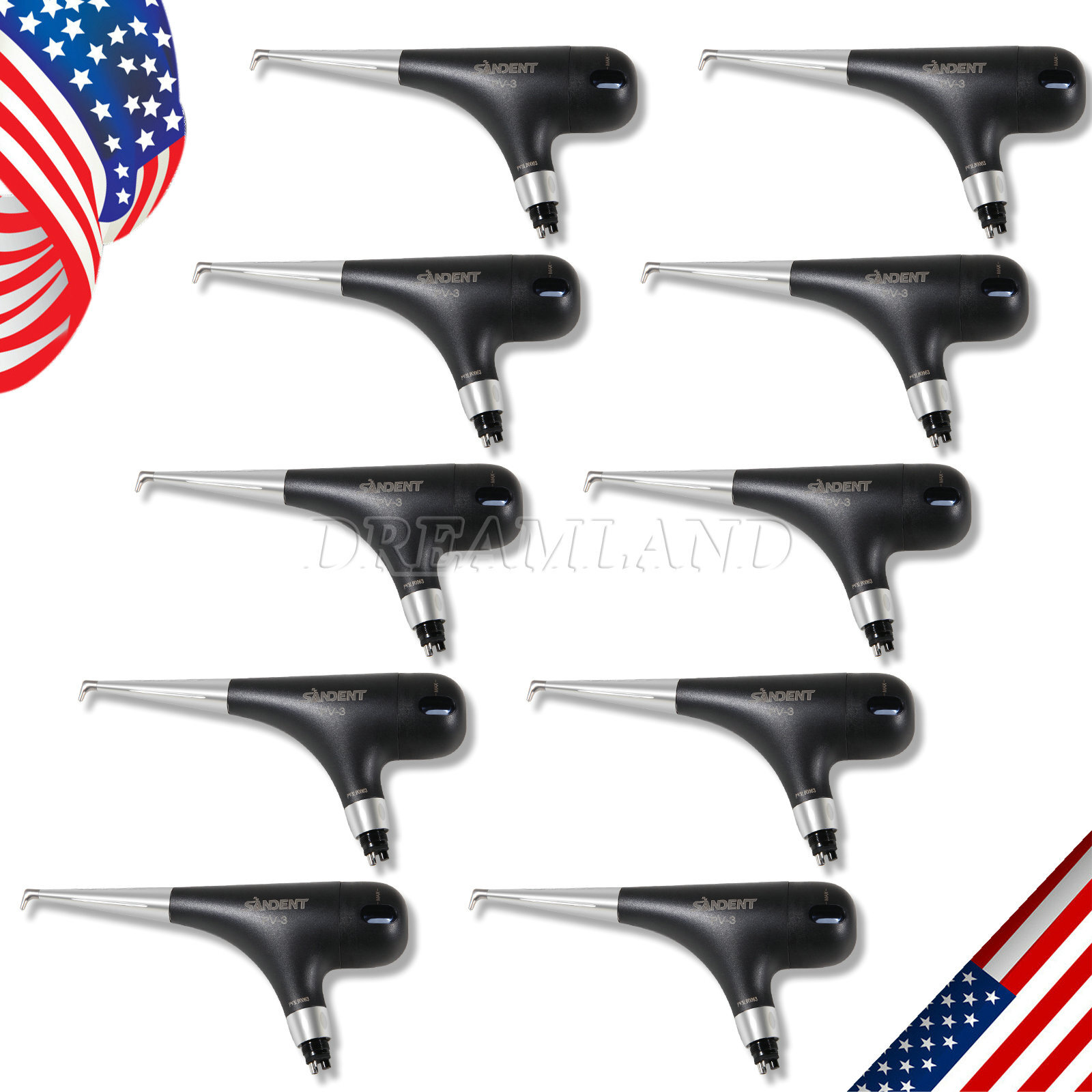 10X Dental 4 Hole Air Prophy Flow Teeth Polishing Polisher Handpiece Hygiene PV3