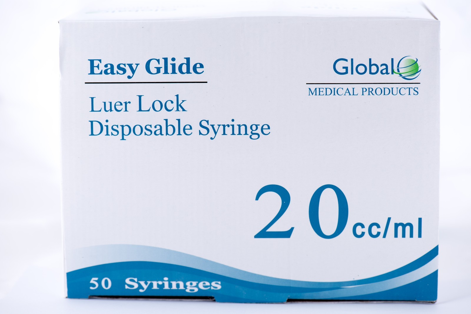 10 PACK – 20CC GLOBAL SYRINGES ONLY WITH LUER LOCK 20ML STERILE without Needle