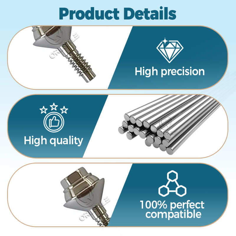 1 pcs Straight abutment for Multi unit fit to MIS Seven platform D4.8