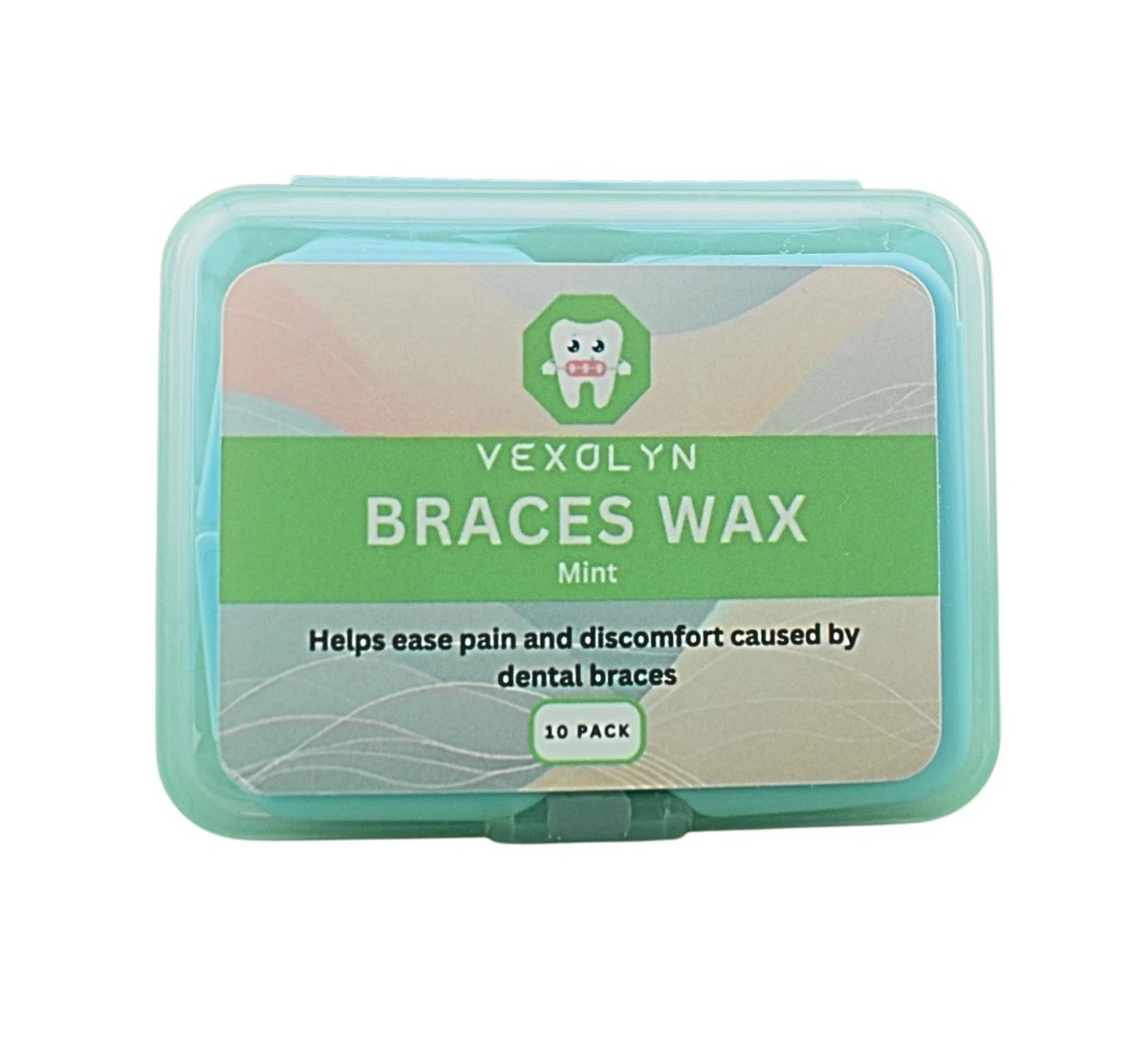Mint Flavored Orthodontic Wax Strips, 10 Pack (50 Precut Strips) – Food Grade,
