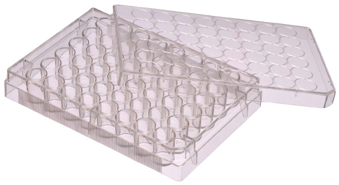 VWR Tissue Cell 48 Well Sterile Culture Plate w/Lid Plasma Treated Non-Pyrogenic