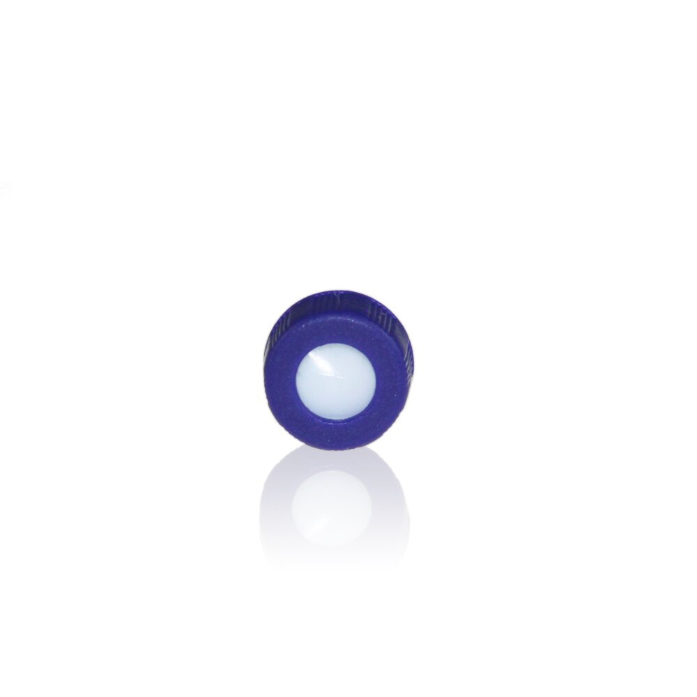 10000pcs Pre-Slit 9-425 Screw-Top Thread Caps 9mm Blue PTFE/White Silicone Septa