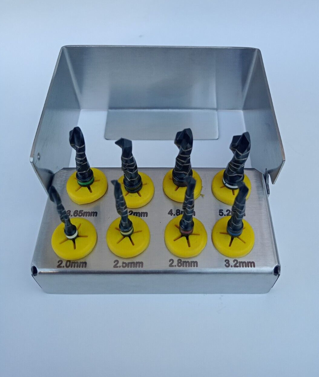 8Pcs Titanium-Coated Drill Kit – Dental Lab / Educational Use CE