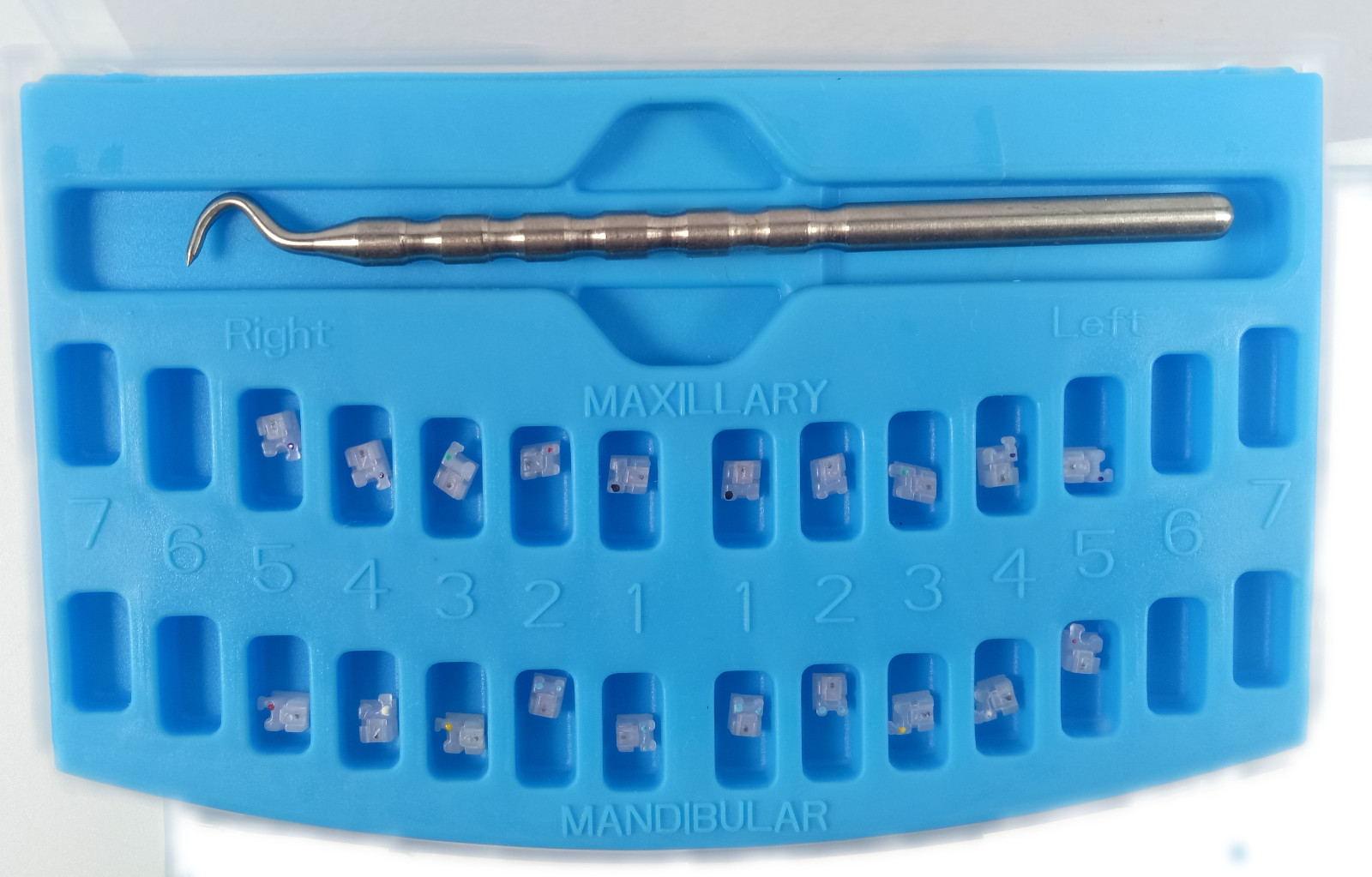 Dental ORMAER Ortho Self-Ligating Ceramic Brackets Roth/MBT 022 345 Hooks Clear