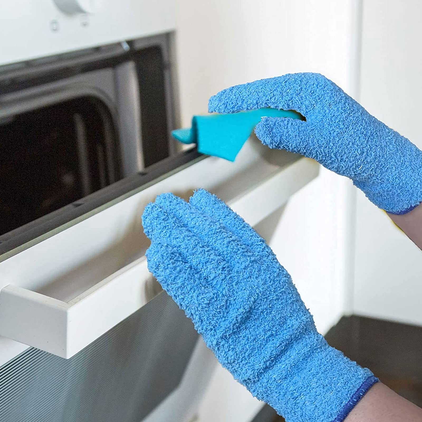 Microfiber Dusting Gloves, Dusting Cleaning Glove for Plants, Blinds, Lamps a…