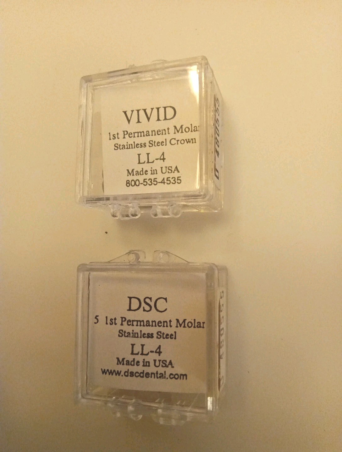 DSC + Dental 1st Permanent Molar Stainless Steel 5/Pk x 2 Sz LL-4 USA (10)