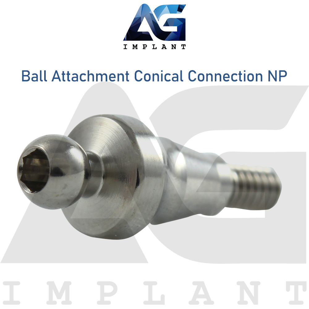 Straight Ball Attachment Narrow Platform (NP) Conical Connection 2.25mm