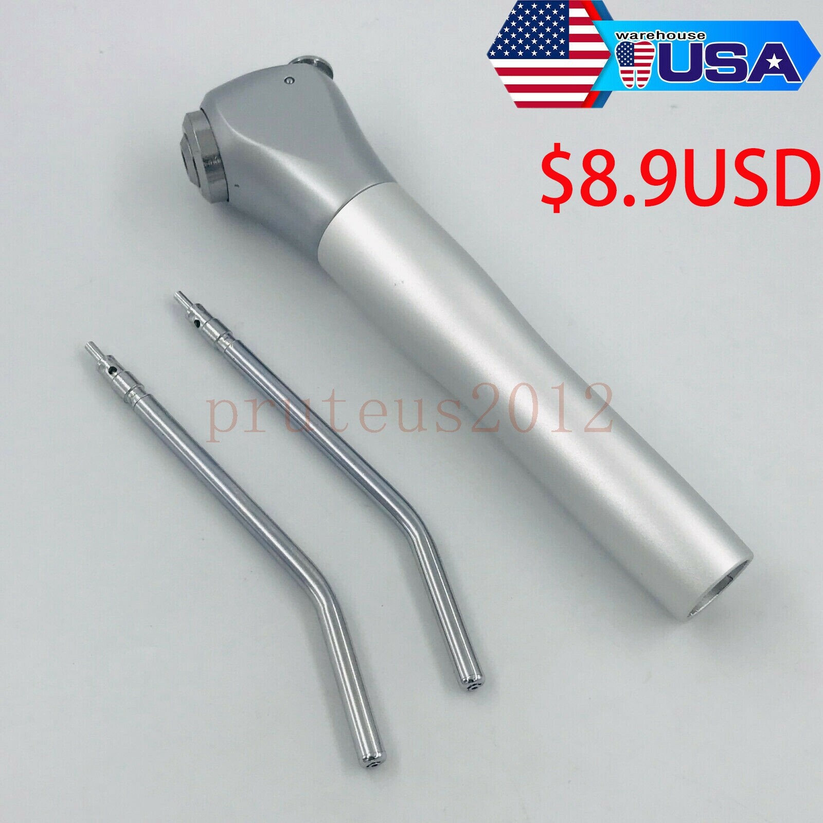 Dental Air Water Spray Triple 3-way Syringe Button Handpiece with 2 Tubes Nozzle