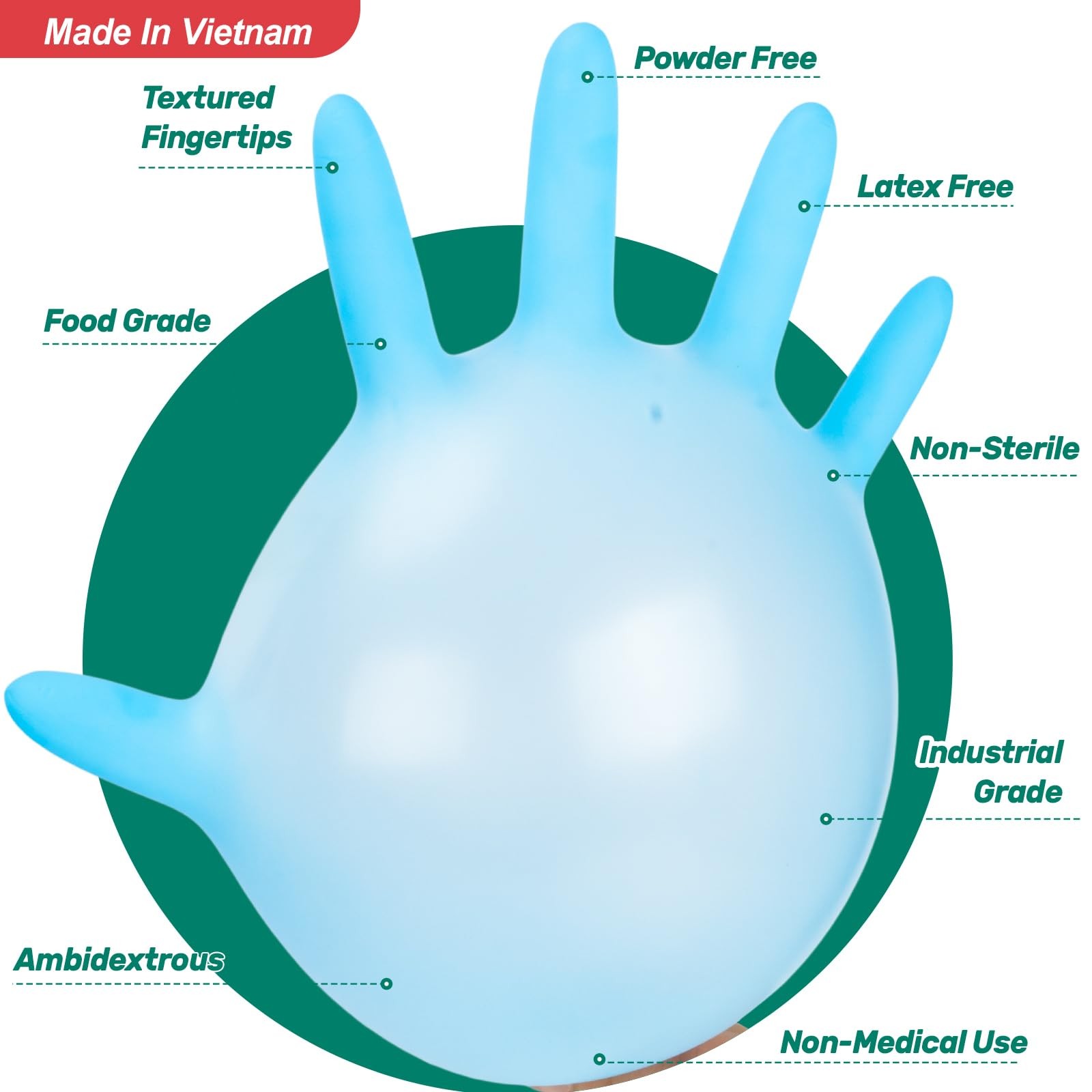 Nitrile Gloves D1, Nitrile Disposable Gloves for Cleaning, Food Prep, Industr…