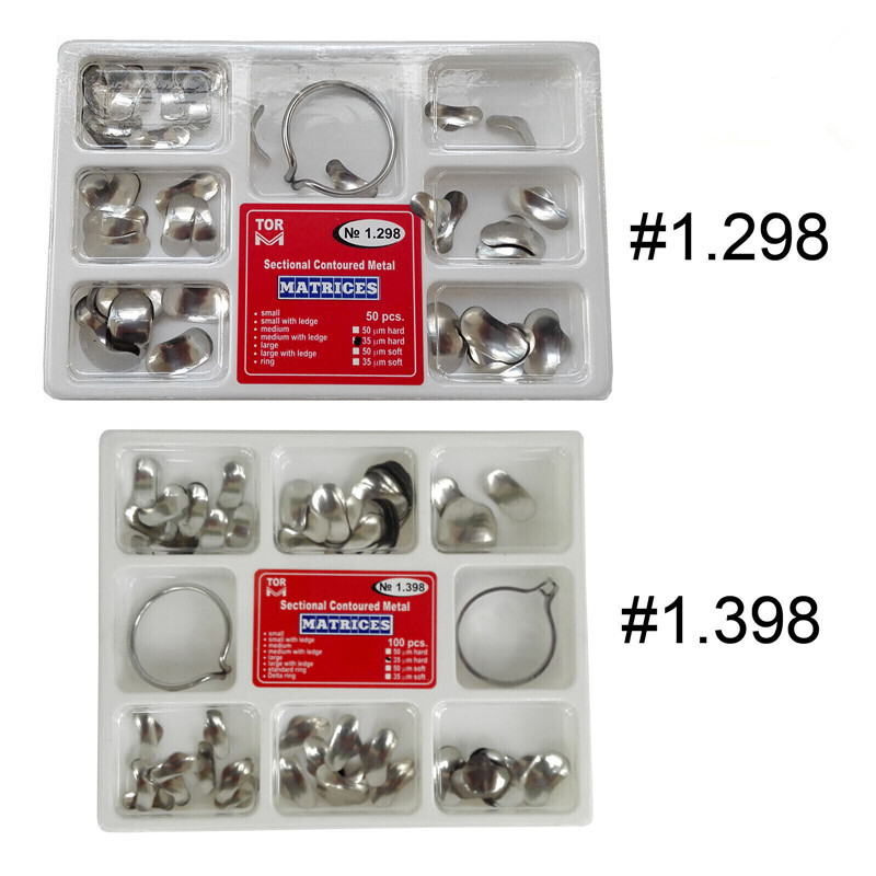 Dental TOR VM Matrices Metal Sectional Contoured Matrix Assortment 35μm Hard