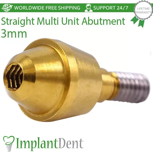 1x Dental Straight Multi Unit 1.6mm Prosthetic Int Hex 2.42mm