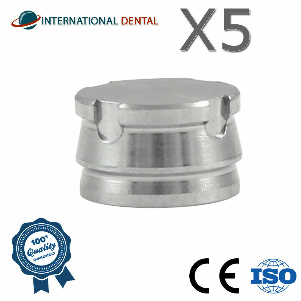 Lot Of 5 Titanium Metal Cap For Ball Attachment, Dental Fixture Adapter Head