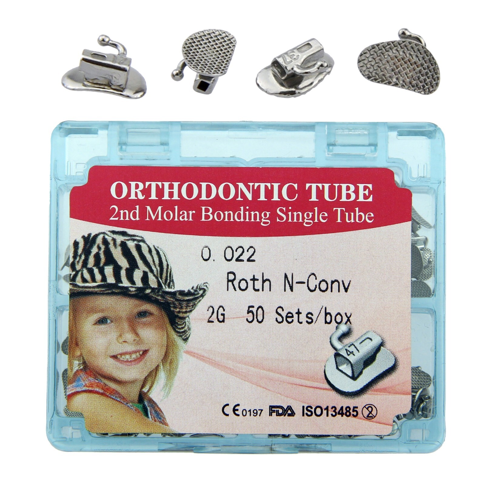 1000Pcs Dental Buccal Tubes Ortodoncia 1st 2nd Molar Mono Roth MBT 022 Non-Con