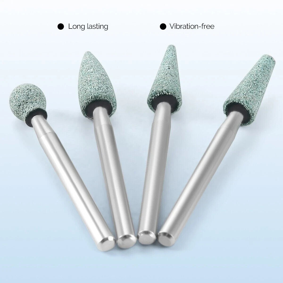 12Pcs/Pack Dental Mounted Abrasive Polishing Finishing Green Stones Points FG RA
