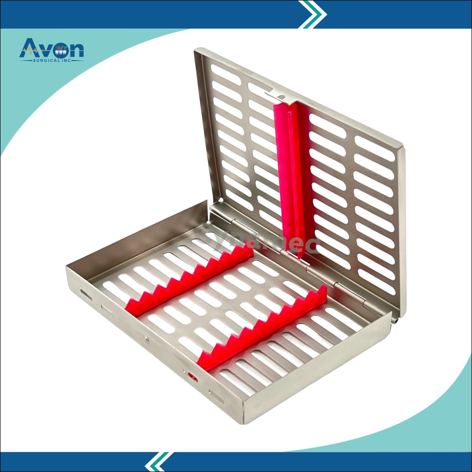 Sterilization Cassettes for 10 Dental & Medical Instruments w/ Silicone Inserts