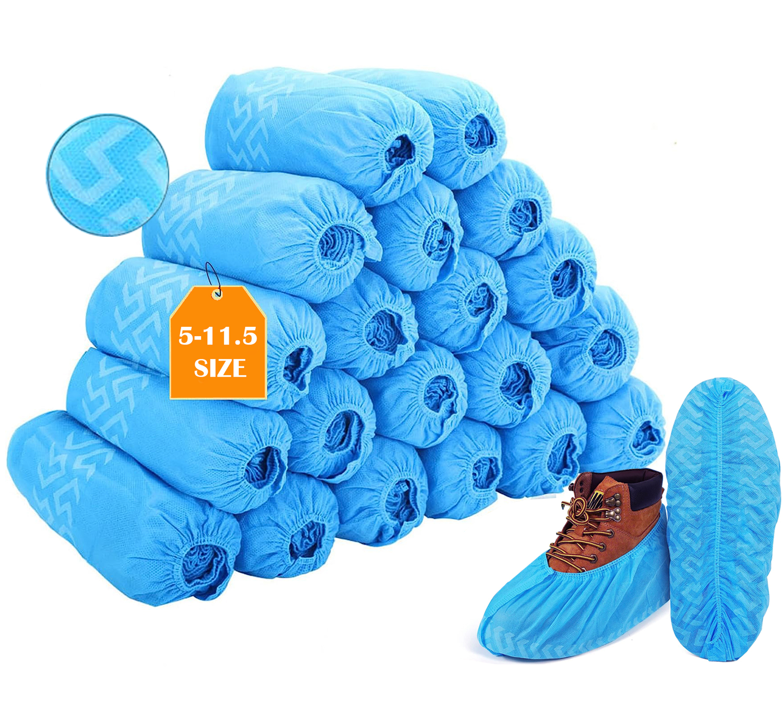 Disposable Shoe Covers 200PCS (100 Pair) Non-Slip Boot Shoes Protector Non-Woven