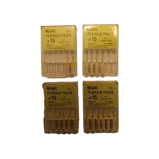 Endodontic Hand Flexible Flexile Files By Mani FF #15. 4 New Open Boxes