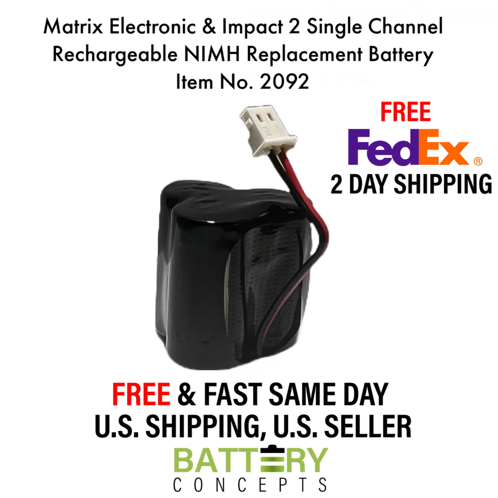 Matrix Electronic & Impact2 Single Channel Pipette Battery 3.6V NIMH