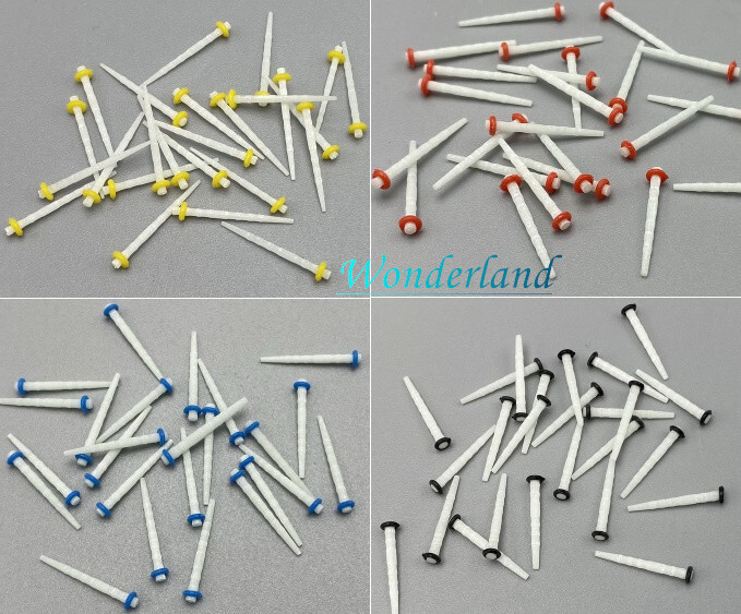 200pcs Dental Quartz Glass Fiber Post Root Canal Pins Straight/Screw Posts