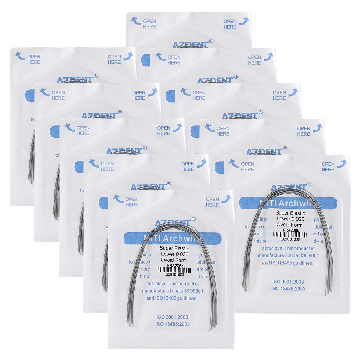 10 Packs X Arcos de Dental Ortodoncia Redondos Niti Arco de Alambre Su Arch Wire
