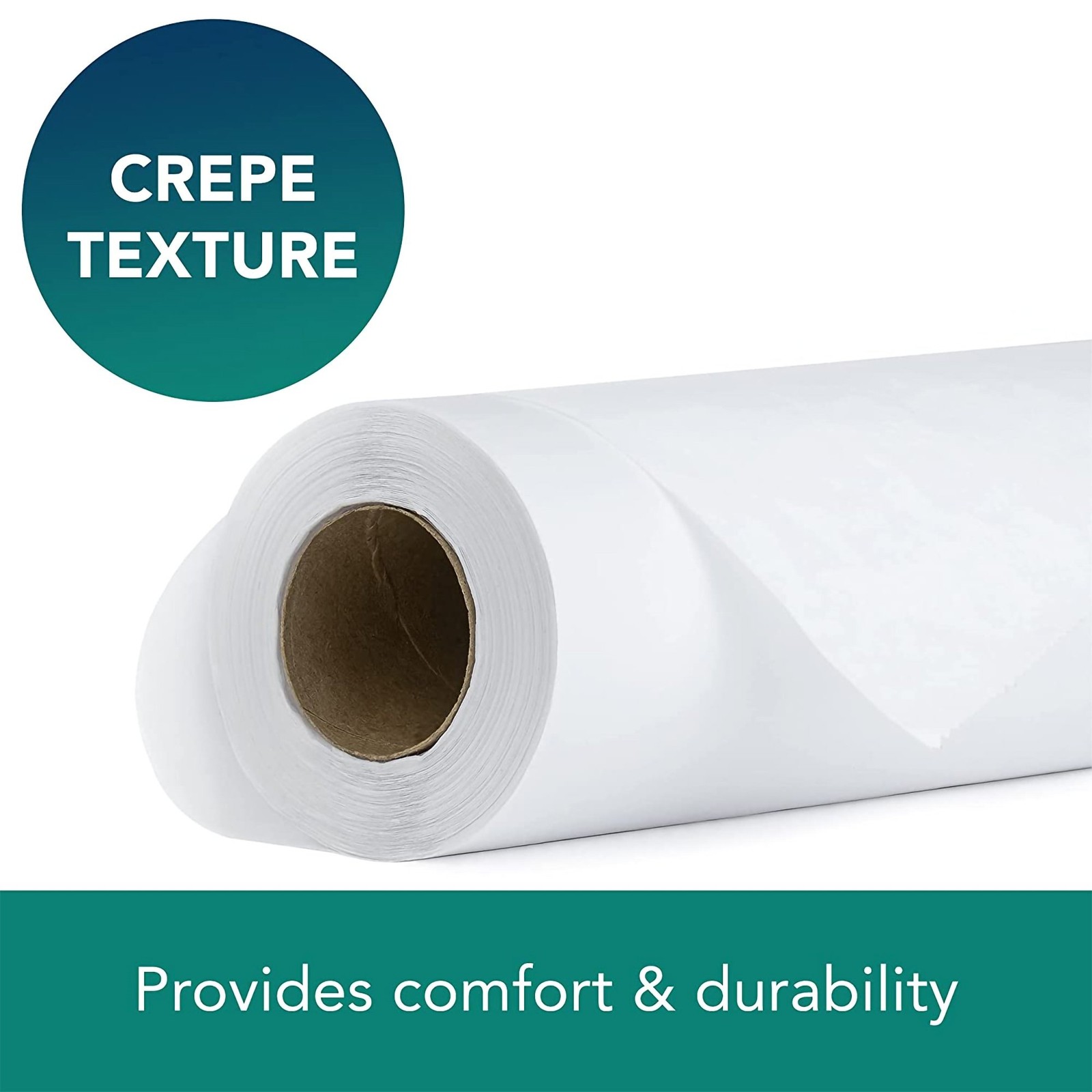 Tidi Everyday Table Paper White Crepe 18» W x 125′ L 12 Rolls