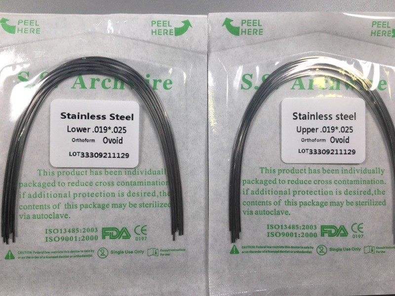 10-pack Ortho Arch Wires Stainless Steel Rectangular Ovoid Form Dental 10pc/pack