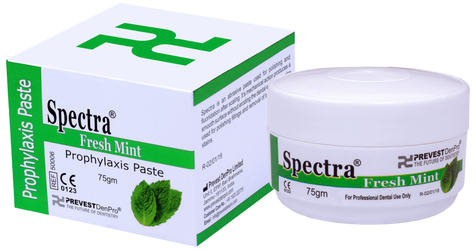 DENTAL PREVEST DENPRO SPECTRA PROPHYAXIS PASTE WITH FRESH MINT FLUORIDE 75GM