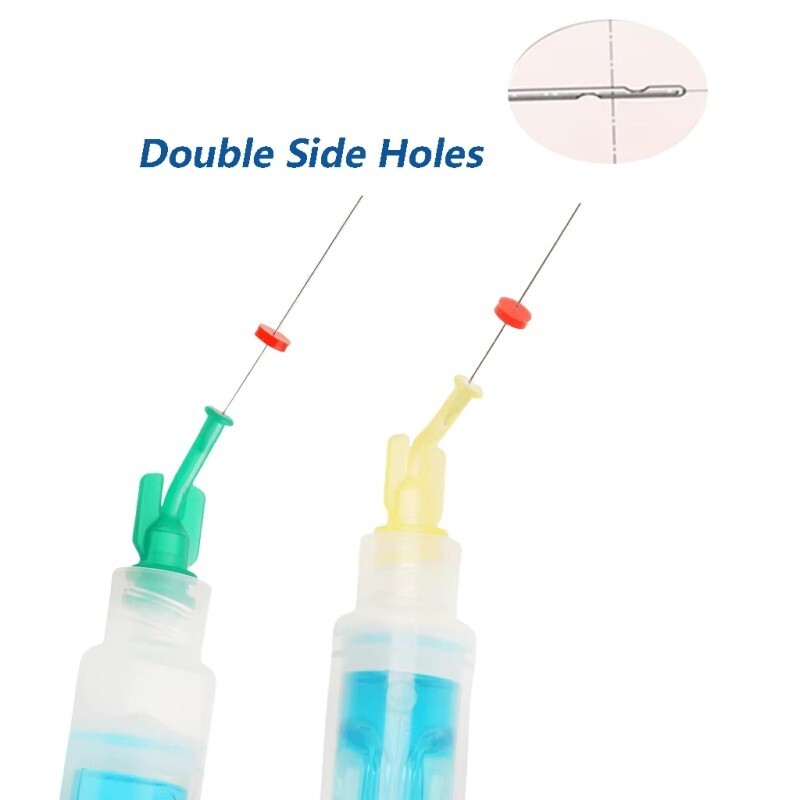 Dental Endo Syringe Irrigator Irrigation Tips Delivery Flushing Needle Tip 30GA