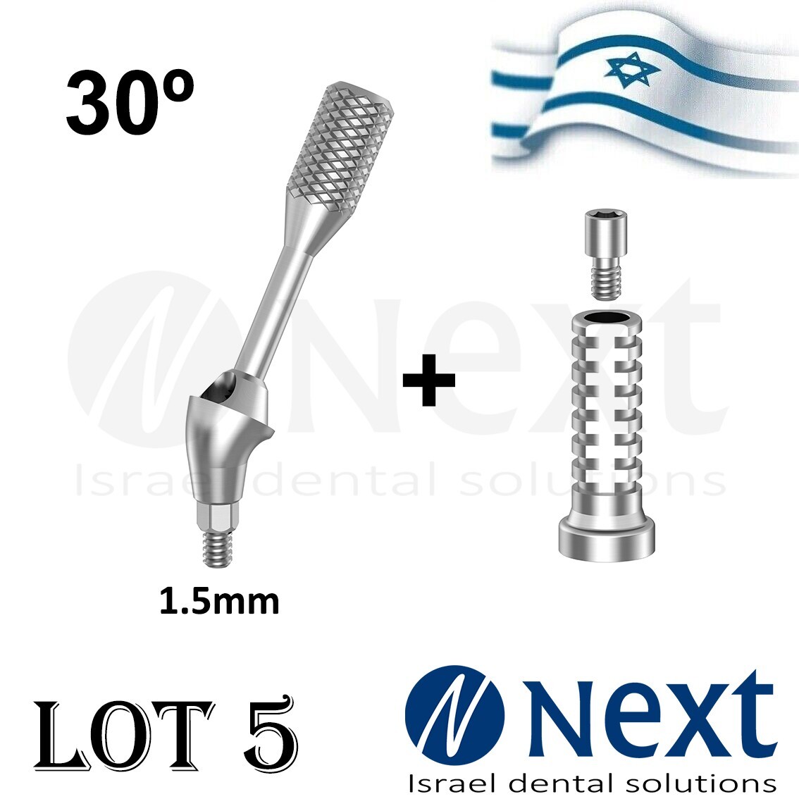 LOTx5 Dental Multi Unit 30° Neo dent GM Replica Fit titanium sleeve 1.5mm