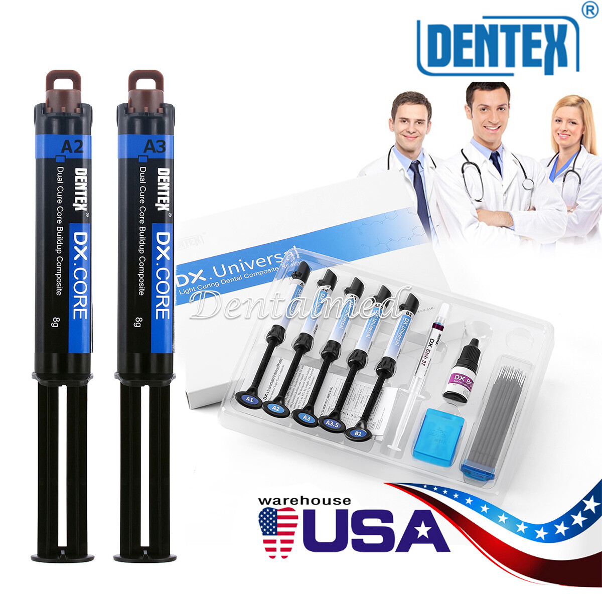 Dental Universal Light Cure Composite Resin Kit /Dual Cure Resin Core A2 A3