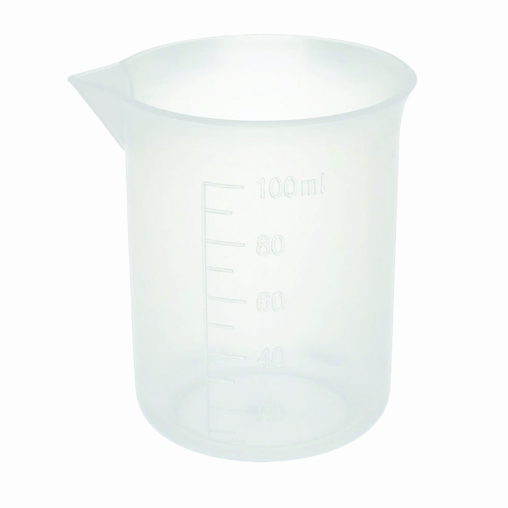 100ml Plastic Beakers, Molded Graduations (Case 48)