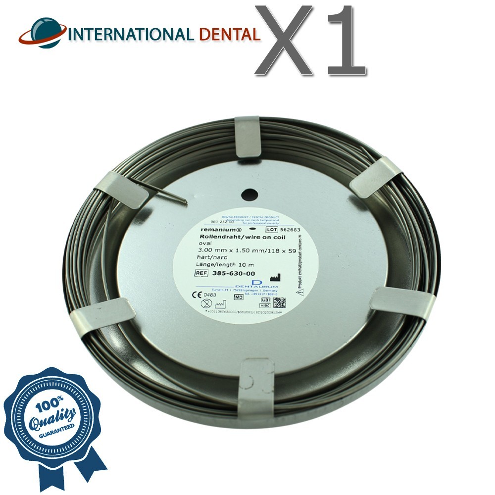 Dentaurum Remanium Dental Oval Coil Wire 3.0 x 1.5mm Stainless Steel 10m
