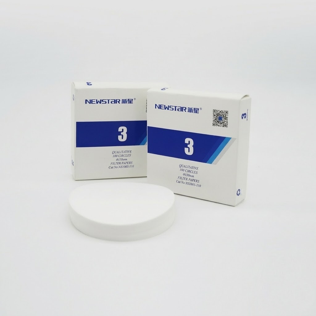 1000pcs Grade 3 Qualitative Filter Paper 6µm, 70-320mm Circles Standard